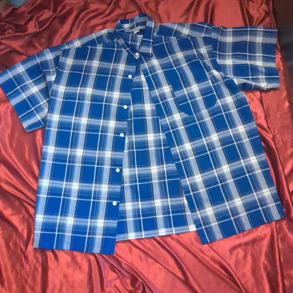 Men's Blue Plaid Shirt